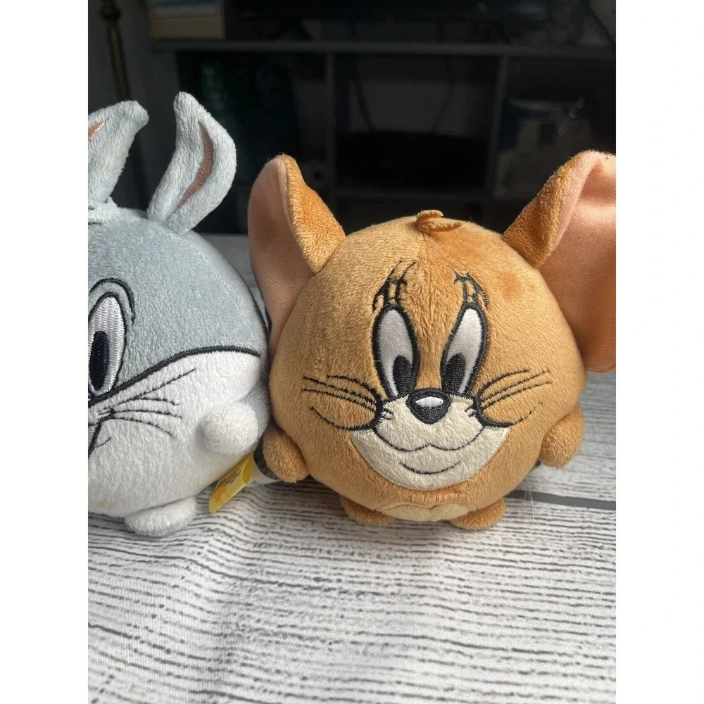 New Hallmark Fluffballs Buggs and Jerry RARE Plush Stuffed Ornament Toy lot!